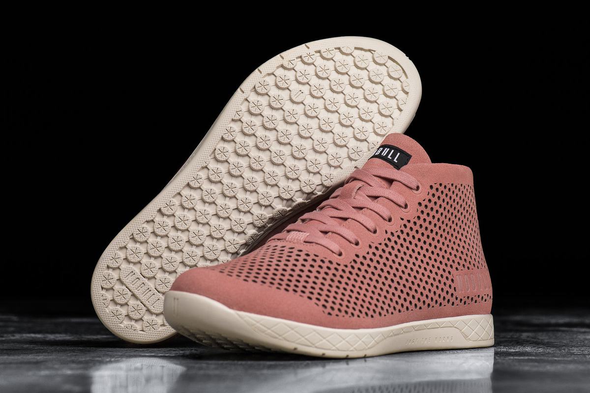 Nobull Suede Mid Men's Trainers Rose | Australia (SB4687)